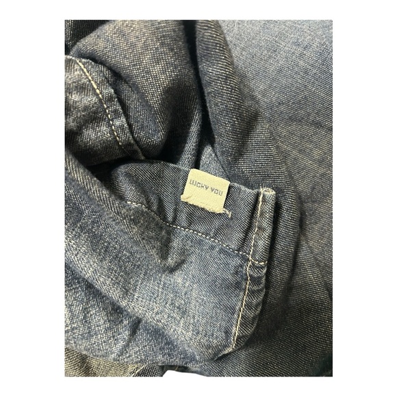 Lucky Brand Blue Relaxed/distressed shirt with Classic Styling. - Picture 7 of 9